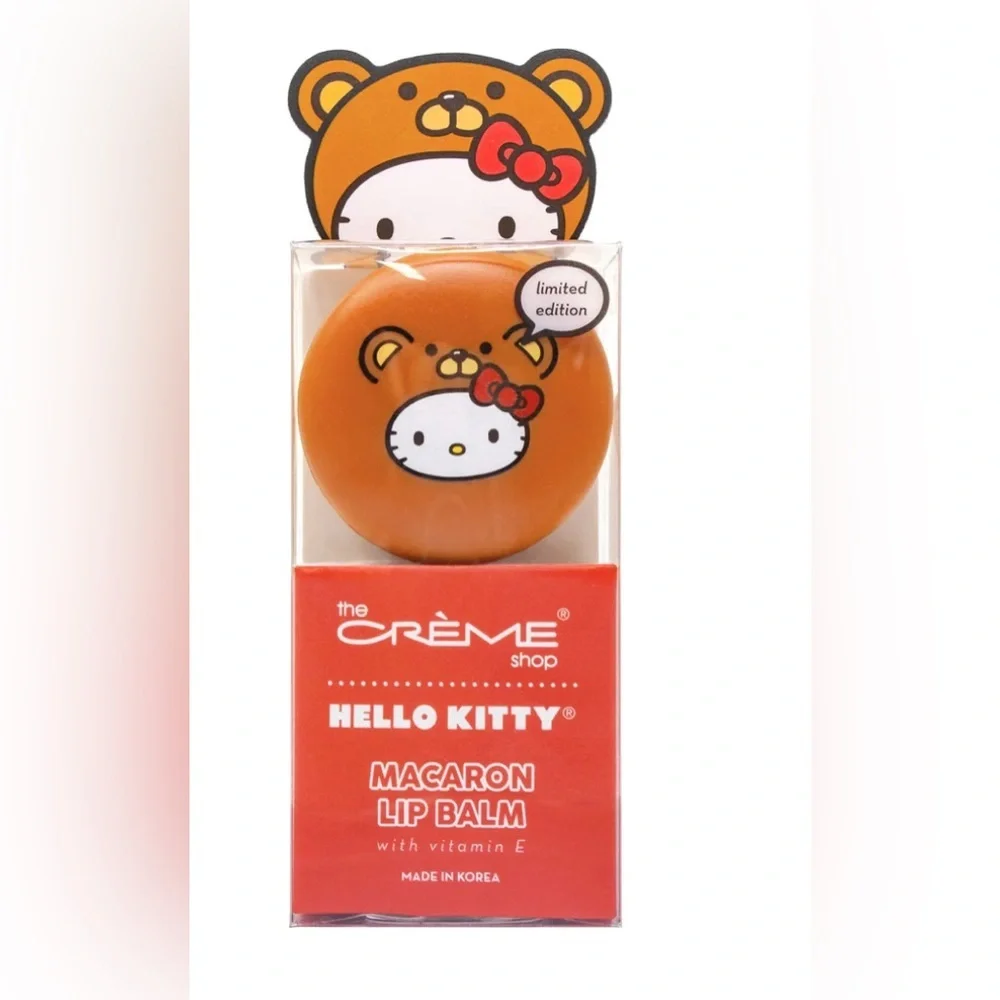 The Crème Shop Sanrio Hello Kitty Macaron Lip Balm-Red Velvet &‎ white chocolate